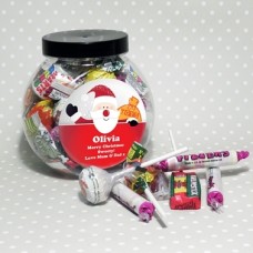 PERSONALISED SANTA ROUND SWEET JAR
