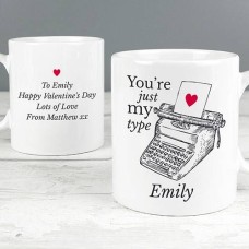 Personalised Just My Type Valentines Mug