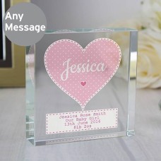 Personalised Stitch & Dot Girls Large Crystal Token