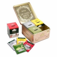 Ahmad Tea Chest Four Caddy Tea Selection