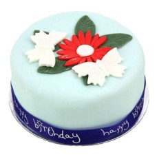 Butterflies and Flowers Cake (10 Inch Butterflies and Flowers Cake)