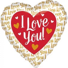 I Love You Gold Balloon