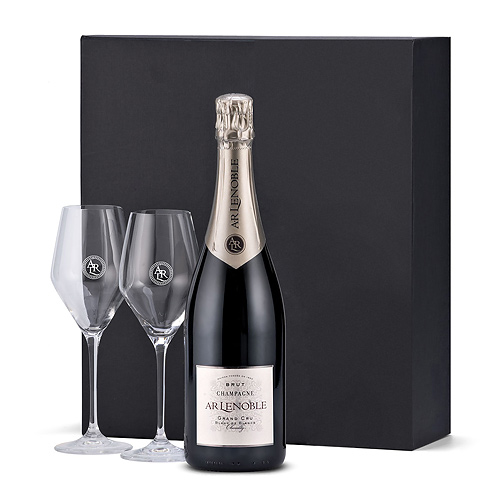 Champagne Lenoble Blanc De Blancs With 2 Glasses