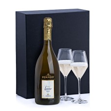 Champagne Cuvee Louise Millesime 2004 and 2 Glasses