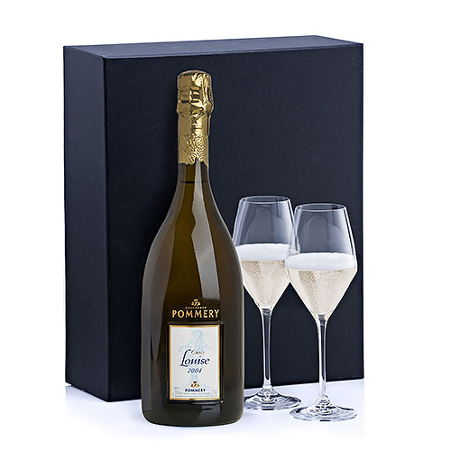 Champagne Cuvee Louise Millesime 2004 And 2 Glasses