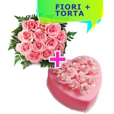 Heart & Rose Cake (Base)