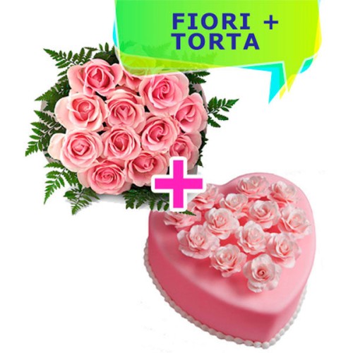 Heart & Rose Cake (Base)