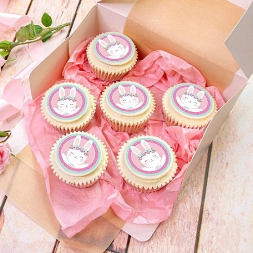 Easter cupcakes with a photo