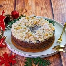 Poppy Cake with Edible Gold