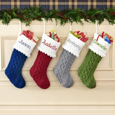 New Cozy Cable Knit Personalized Stocking