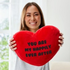 Plush Heart Message Pillow