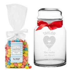 Sweet On You Glass Candy Jars (Heart Design (Include Candy))