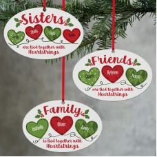 Holiday Heartstrings Oval Ornament