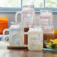 You Name it! Signature Frosted Mason Jar (Set Of 2)