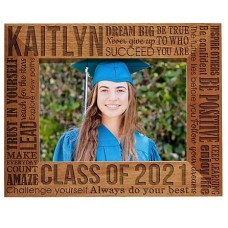 Words For Grad Wood Frame (Vertical)