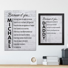 Because Of You Wall Art (Canvas(16×20))