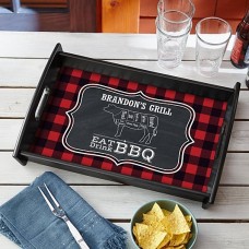 Eat Drink BBQ Wooden Drink