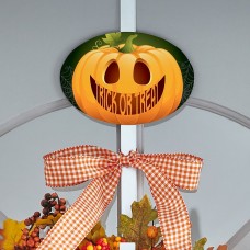 Jack-o-Lantern Wreath Holder with Plaque