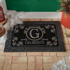 Elegant Holiday Scroll Doormat (17x27)