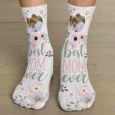 Best Mom Ever Photo Socks