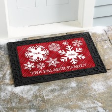 New Snowflake Flurry Family Doormat (17x27)