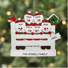 Sparkling Snowman Family Ornament