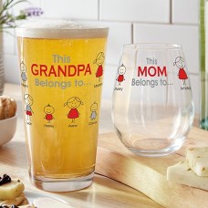 Family Belonging Glassware (Set Of 2)