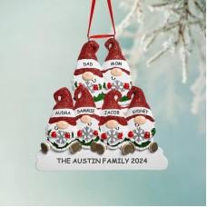 Ho Ho Gnome Family Ornament