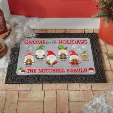Holiday Gnome Family Doormat (17x27)