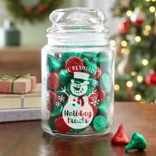 Snow Sweet Holiday Glass Treat Jar (Without Candy)