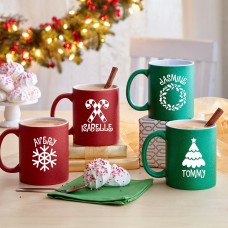 Holiday Celebration Shimmer Mugs (Green)