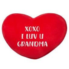 Plush Heart Sparkle Message Pillow