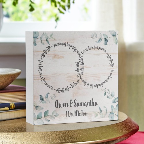 Rings of Love Wood Block (White Edge)