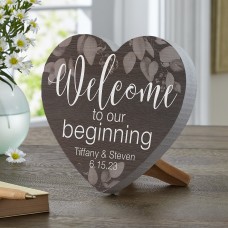 Our Beginning Wood Heart