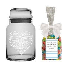 Heart Full Of Love Glass Treat Jar (With Candy)