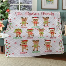 Smart and Sassy Reindeer Plush Blanket