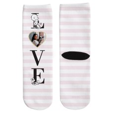 Love Stripe Photo Socks (Large)