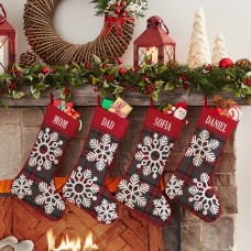 Snowflake Plaid Stocking