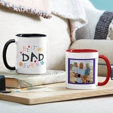 Best Dad ever Doodle Art Photo Mug (11oz)
