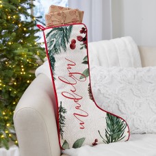Watercolor Pine Stocking