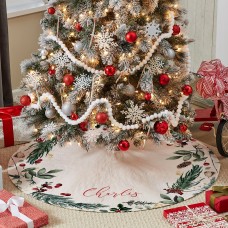 Watercolor Pines Tree Skirt