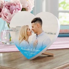 Forever Began Photo Wood Heart