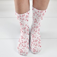 PEANUTS Holiday Toile Pattern Socks