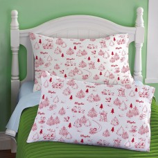 PEANUTS Holiday Toile Pattern Pillowcase