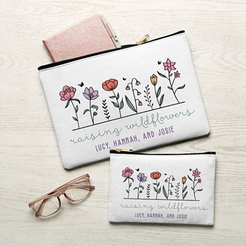 Raising Wildflowers Zipper Pouch