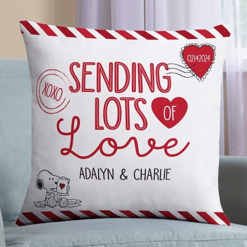 Sending Lots of Love Throw Pillow
