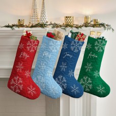 New Snowflake Quilted Stocking