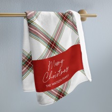 New Plaid Stripe Script Kitchen Towel