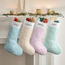 New Colorful Herringbone Quilted Stocking