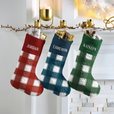 New Fun Plaid Quilted Stocking